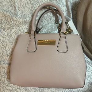 Steve Madden light pink purse with attached coin purse (free sparkle wristlet)